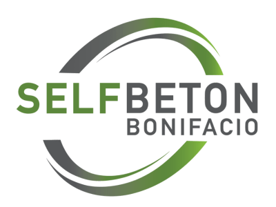 Logo circulaire Self Béton Bonifacio, béton en libre-service